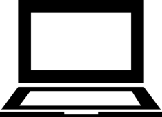 Laptop Opened Tool Contour Svg Vector, Free Vectors File